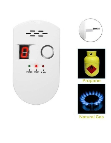 Détecteur de fuite de gaz 2P+T avec indicateur LED dans la cuisine, la maison, détecteur de fuite de gaz