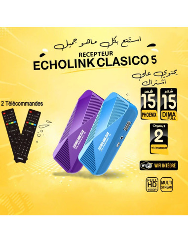 Echolink clasico 5 wifi intégré x2 télécommande